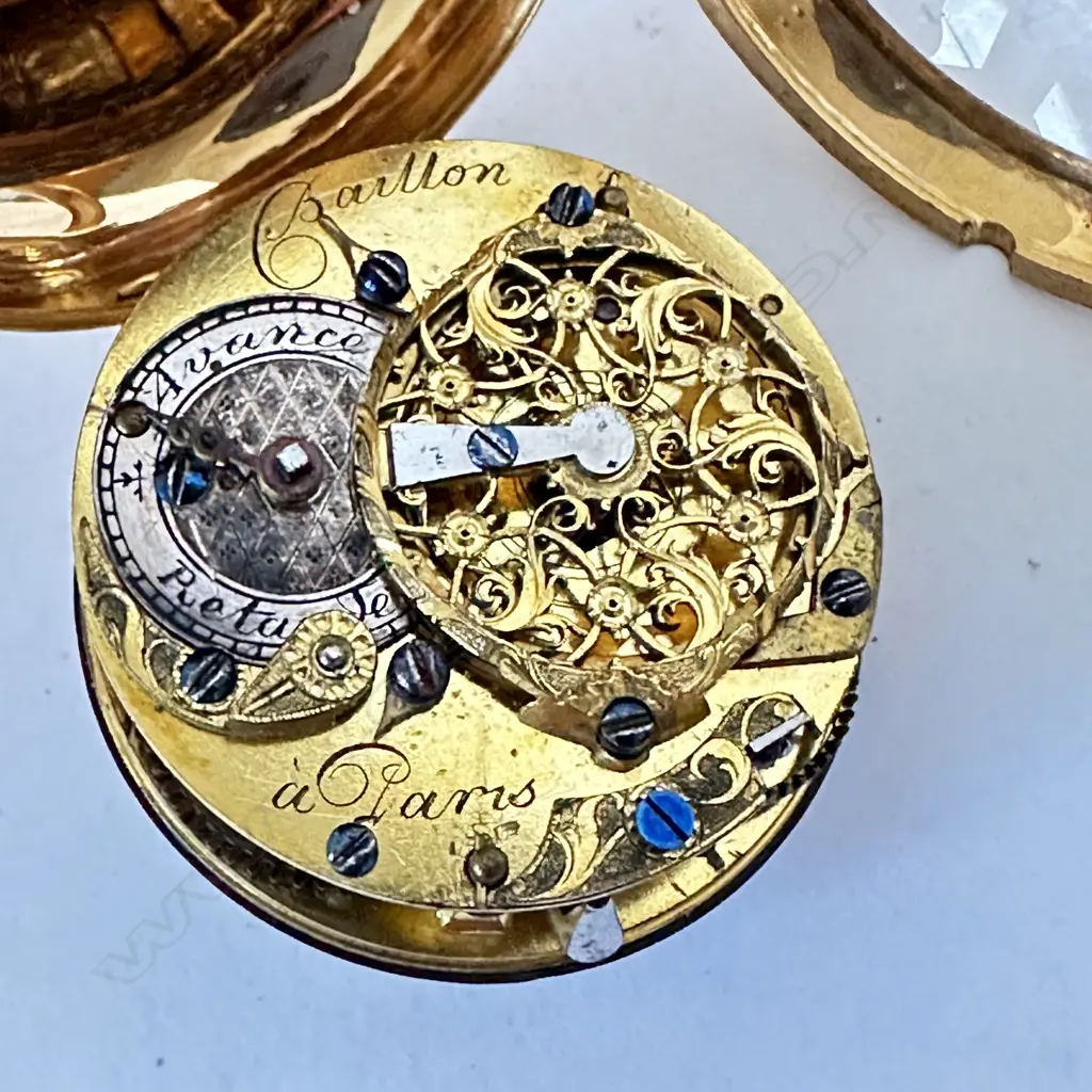 French gold consular cased, verge pocket watch by Baillon a Paris, c.1790, Image 1++