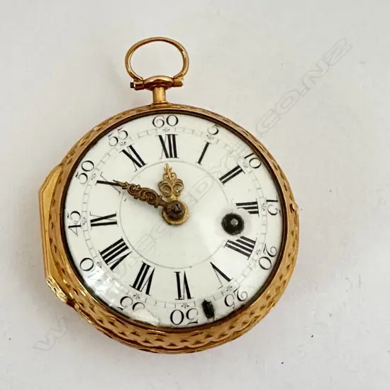 French gold consular cased, verge pocket watch by Baillon a Paris, c.1790,