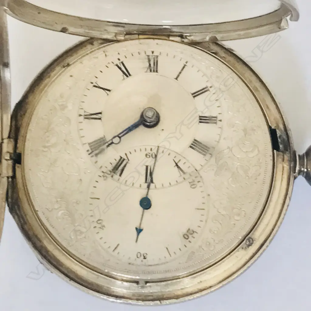 Victorian silver hunter pocket watch by J. Smith, Glasgow, number 1802. Image 1++