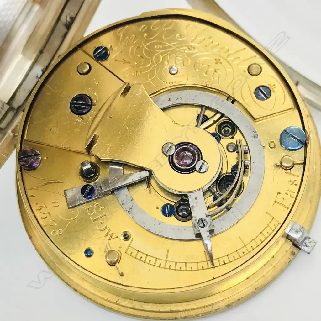Victorian silver open face pocket watch by John Roger Arnold, number 3578. Image 1++