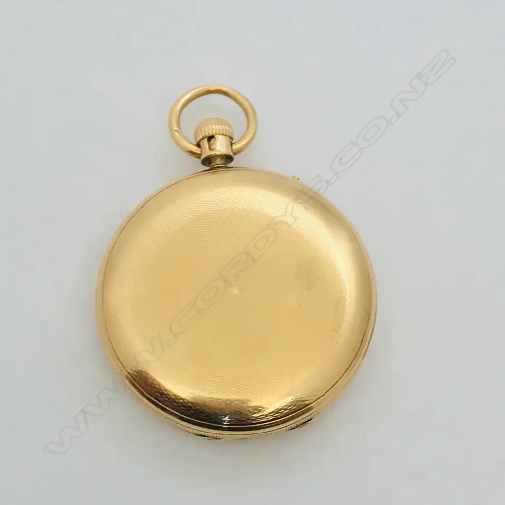 18ct Gold half hunter pocket watch, signed E.J Dent, London, number 21164 Image 1++