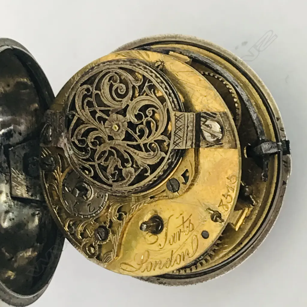 A George III silver pair cased pocket watch by J. Tarts of London (active 1755-90). Image 1++