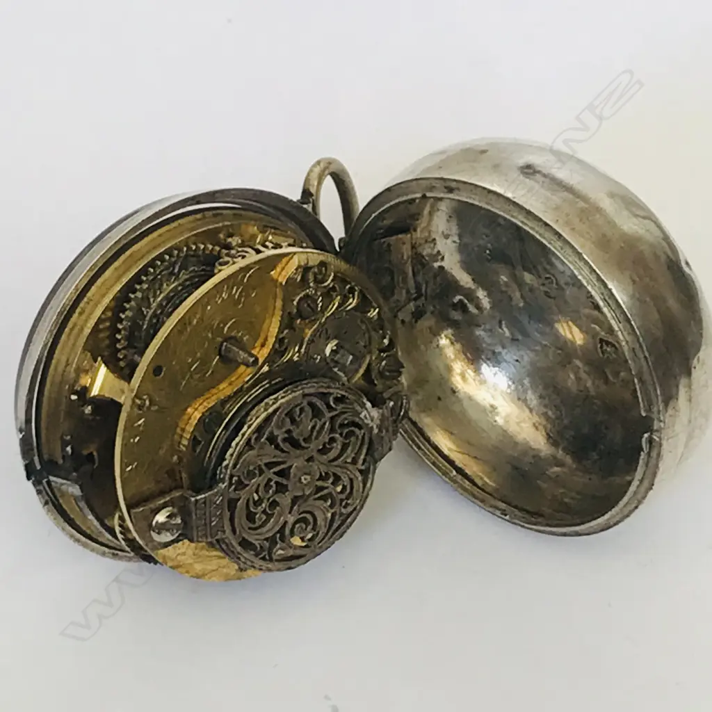 A George III silver pair cased pocket watch by J. Tarts of London (active 1755-90). Image 1++