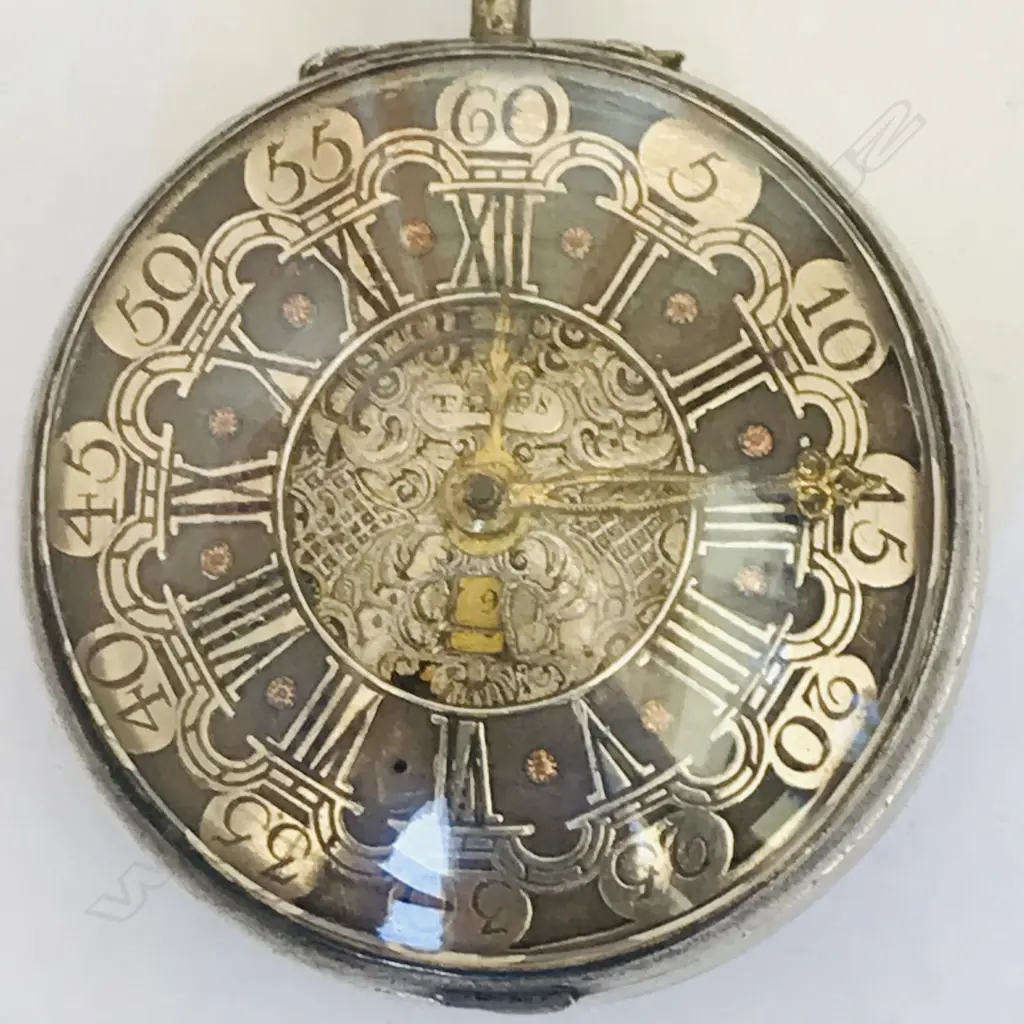 A George III silver pair cased pocket watch by J. Tarts of London (active 1755-90). Image 1++