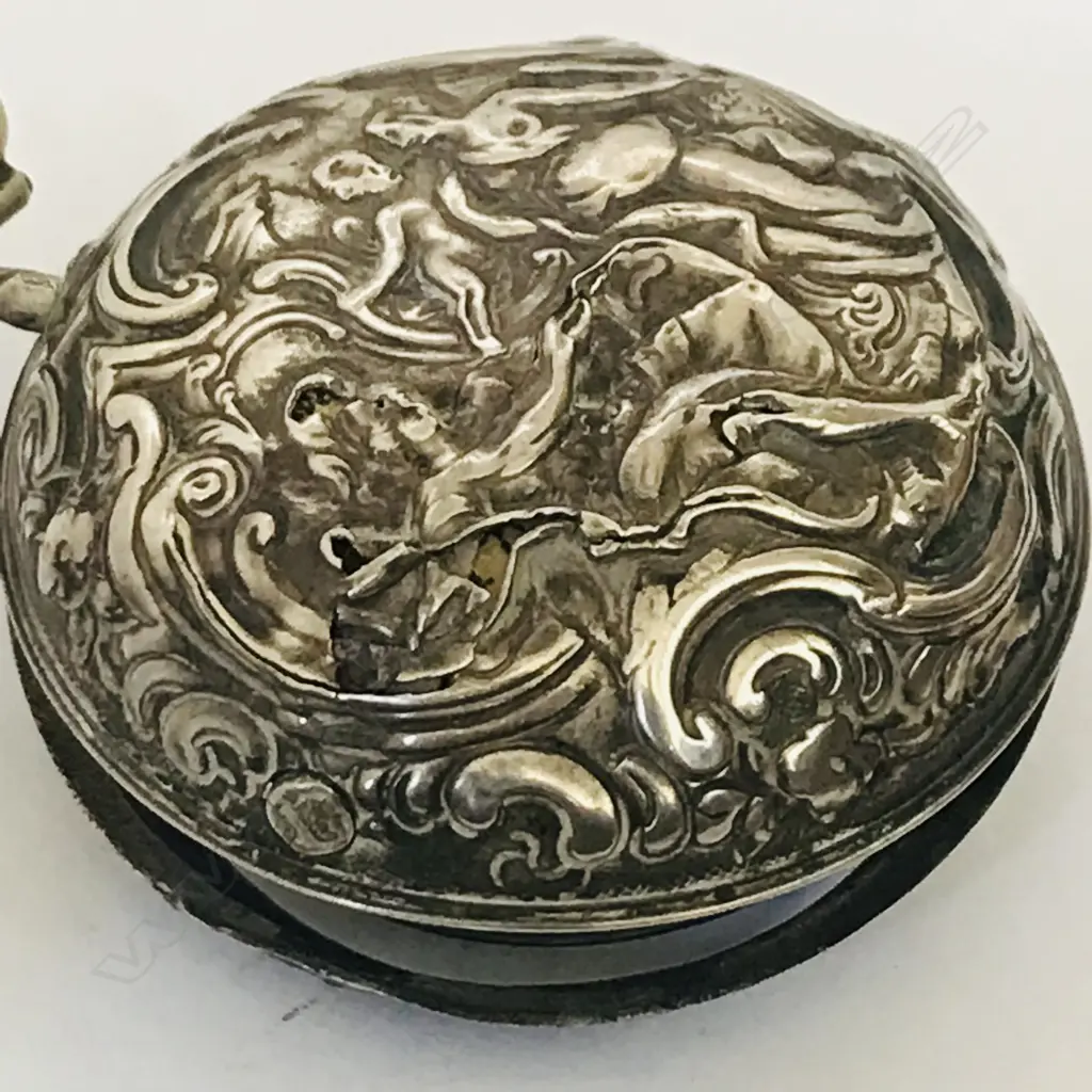 A George III silver pair cased pocket watch by J. Tarts of London (active 1755-90). Image 1++