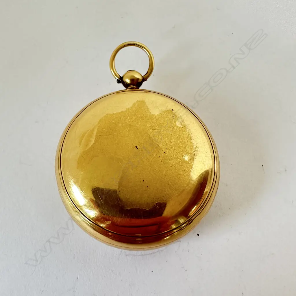 18ct gold open face, English cylinder, pocket watch by Peter McDonald, London, number 287, Image 1++