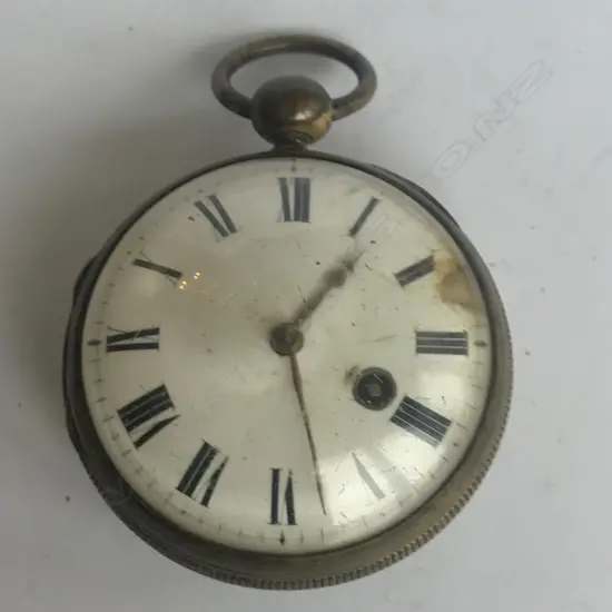 19thC gilt brass cased open faced, exhibition back pocket watch, signed Capt. Davis, Plymouth, number 416