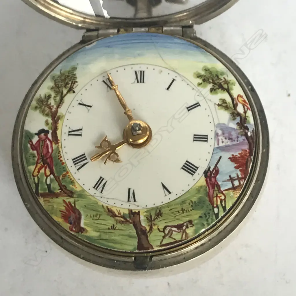 George III silver pair case pocket watch, by Wm. Johnson, London. Image 1++