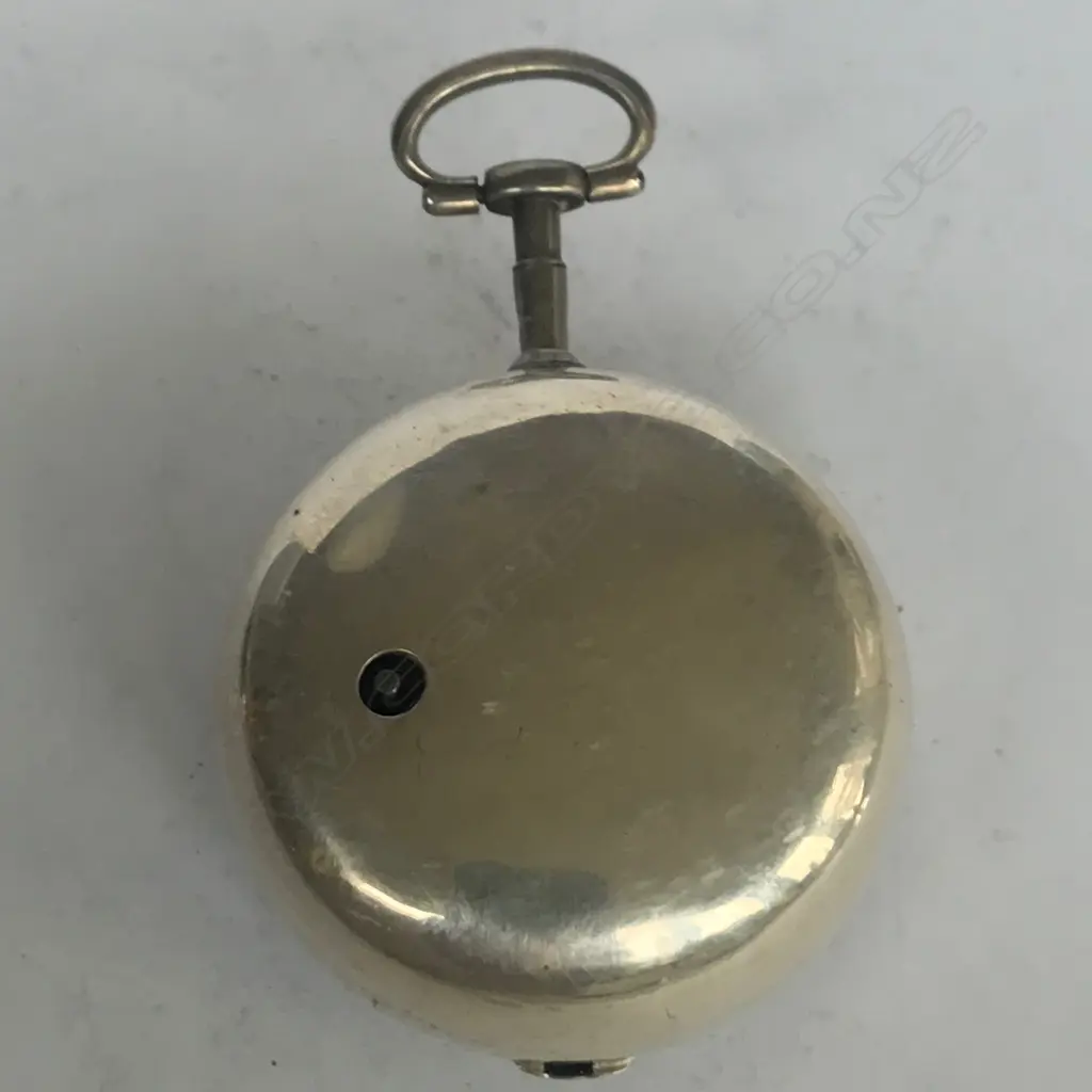 George III silver pair case pocket watch, by Wm. Johnson, London. Image 1++