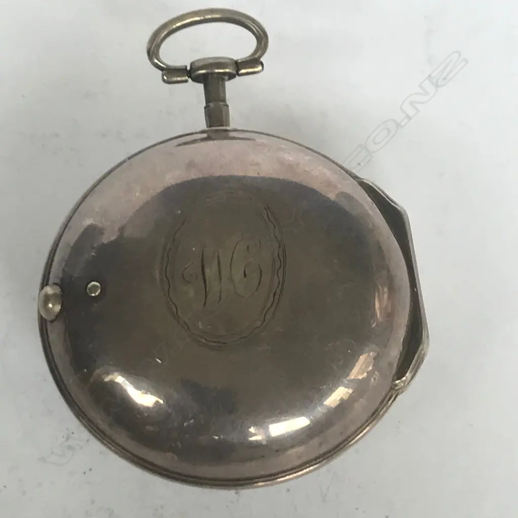 George III silver pair case pocket watch, by Wm. Johnson, London. Image 1++