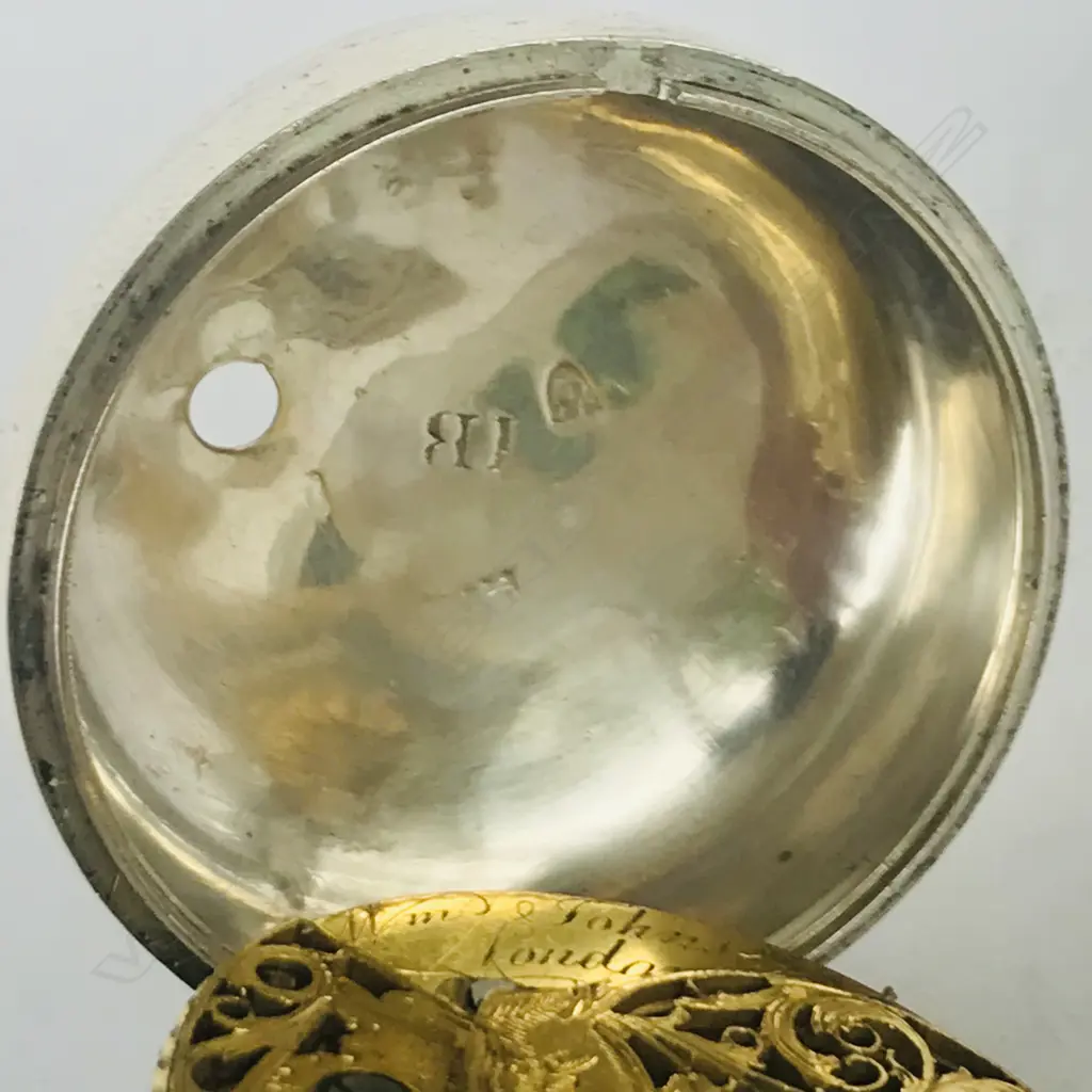 George III silver pair case pocket watch, by Wm. Johnson, London. Image 1++