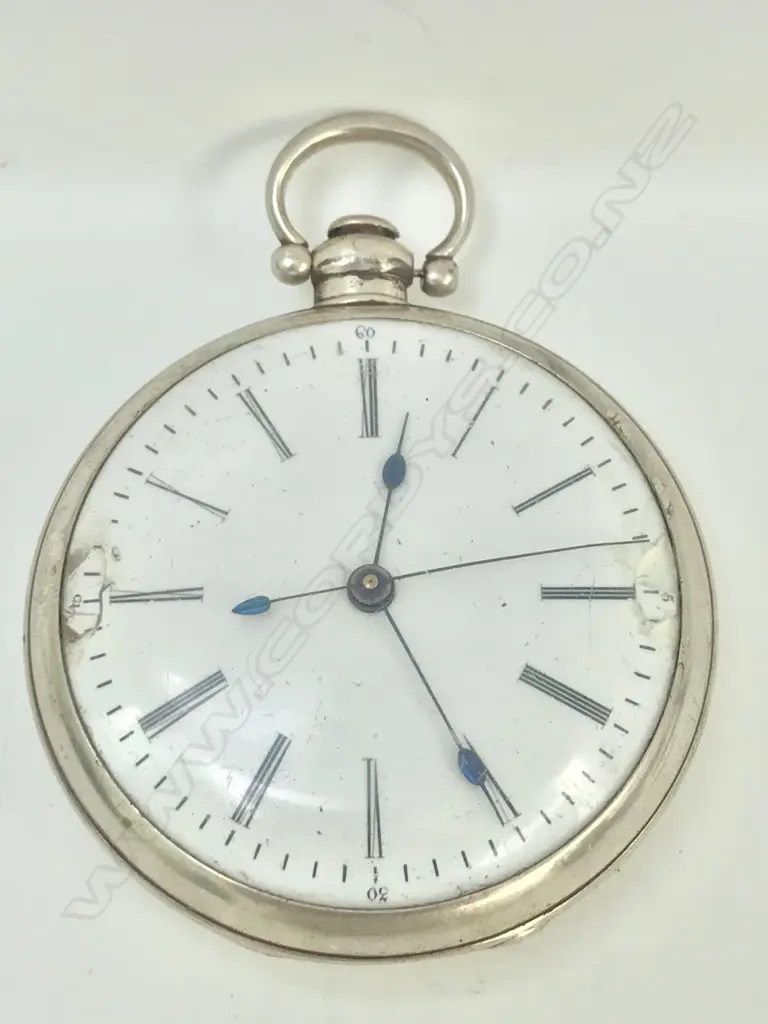 19thC Continental silver consular cased pocket watch with exhibition back, Image 1++