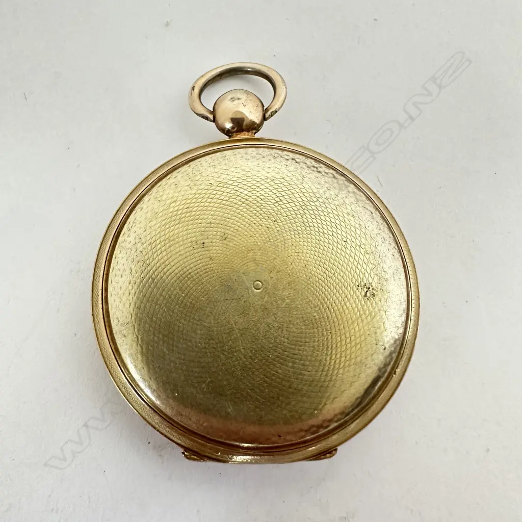 Swiss gold plated, keywind, jump hour, cylinder pocket watch by Courvoisier Frères (Swiss 1842-1882), Image 1++