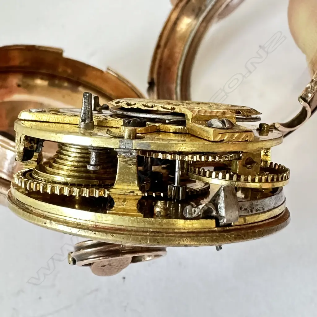 A George III gilt brass consular cased pocket watch by J. Tarts of London (active 1755-90). Image 1++