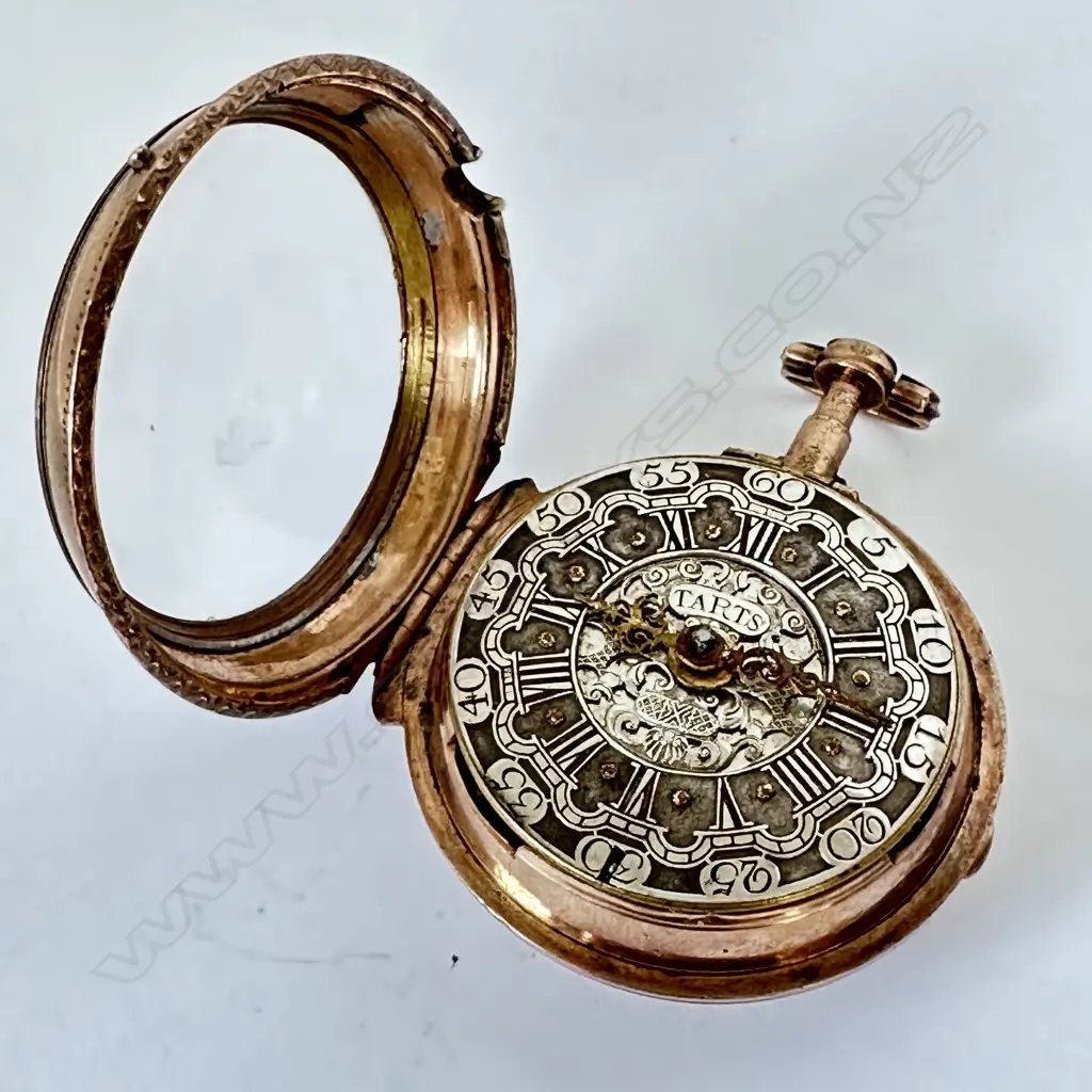 A George III gilt brass consular cased pocket watch by J. Tarts of London (active 1755-90). Image 1++