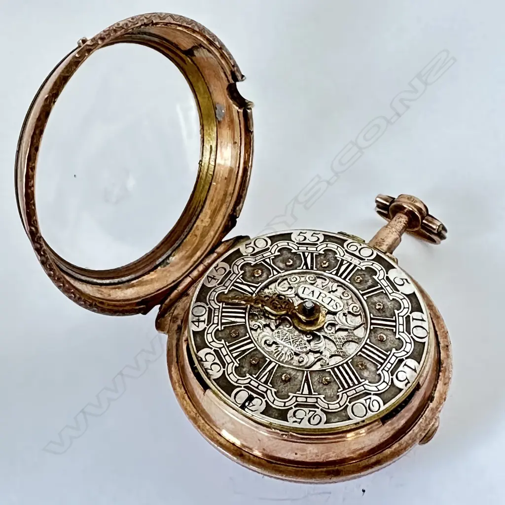 A George III gilt brass consular cased pocket watch by J. Tarts of London (active 1755-90). Image 1++
