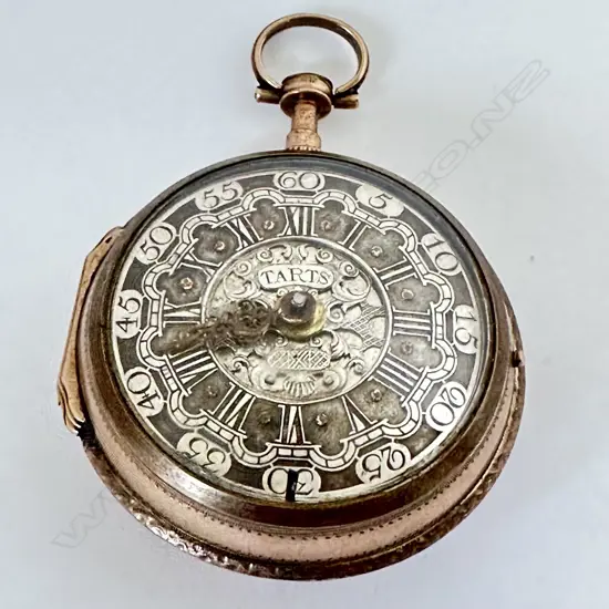 A George III gilt brass consular cased pocket watch by J. Tarts of London (active 1755-90).