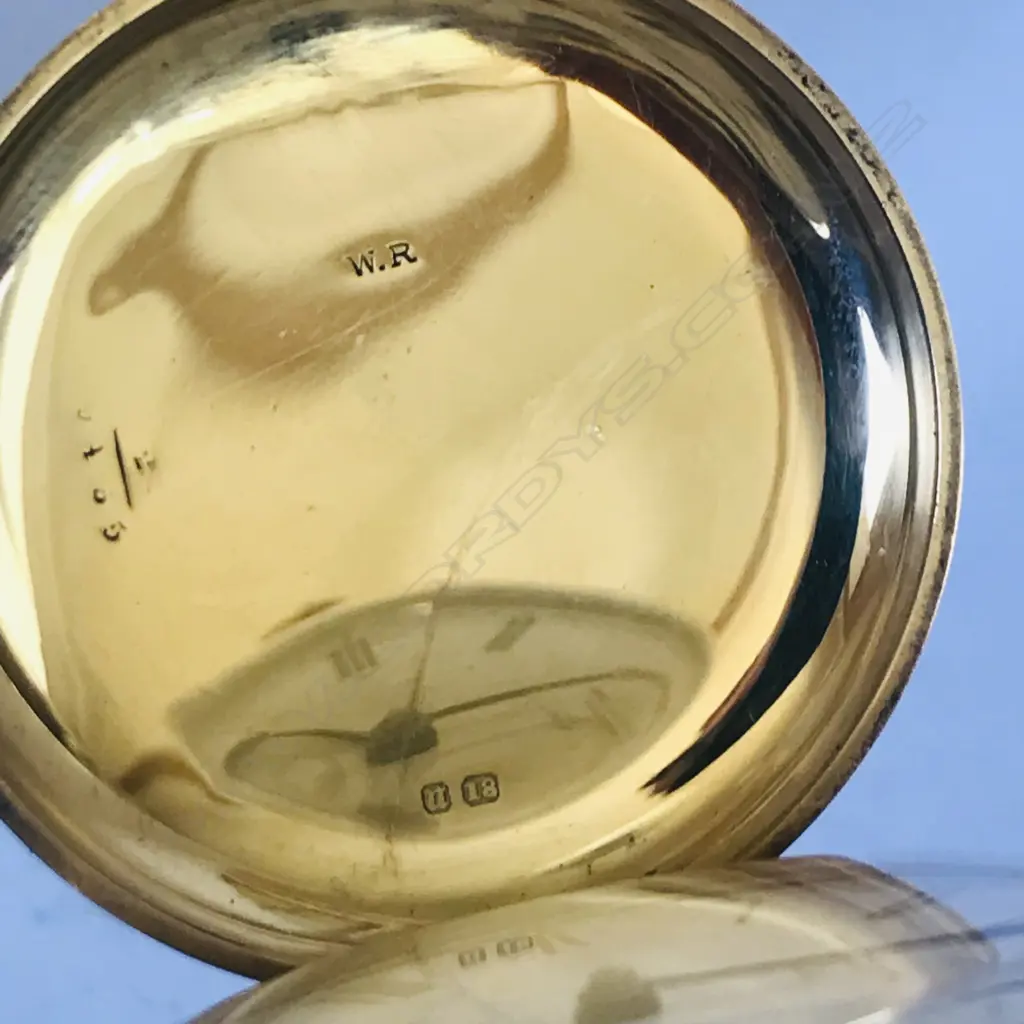 Victorian 18ct gold hunter pocket watch Barraud and Lund, Cornhill London, No.2/9485 Image 1++
