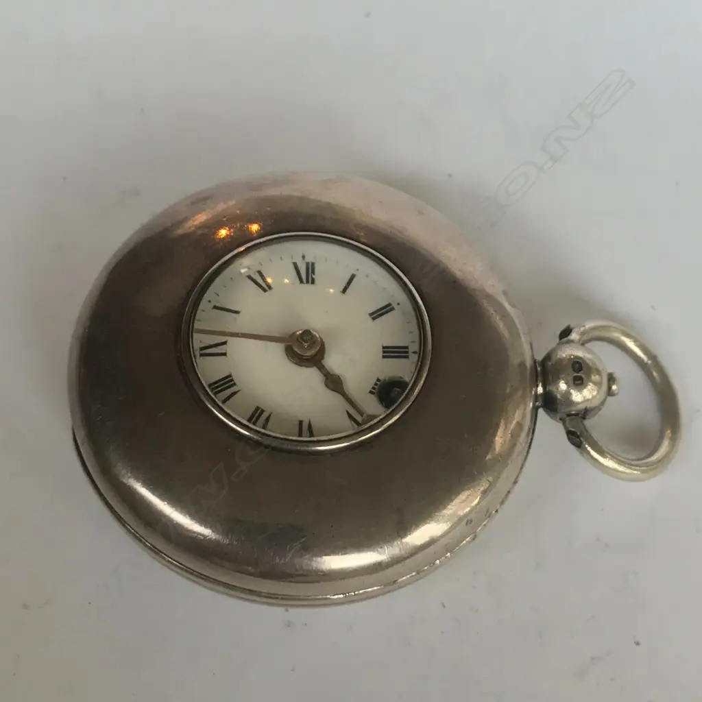 George III silver consular cased half hunter pocket watch, fusée verge movement, numbered 20216. Image 1++