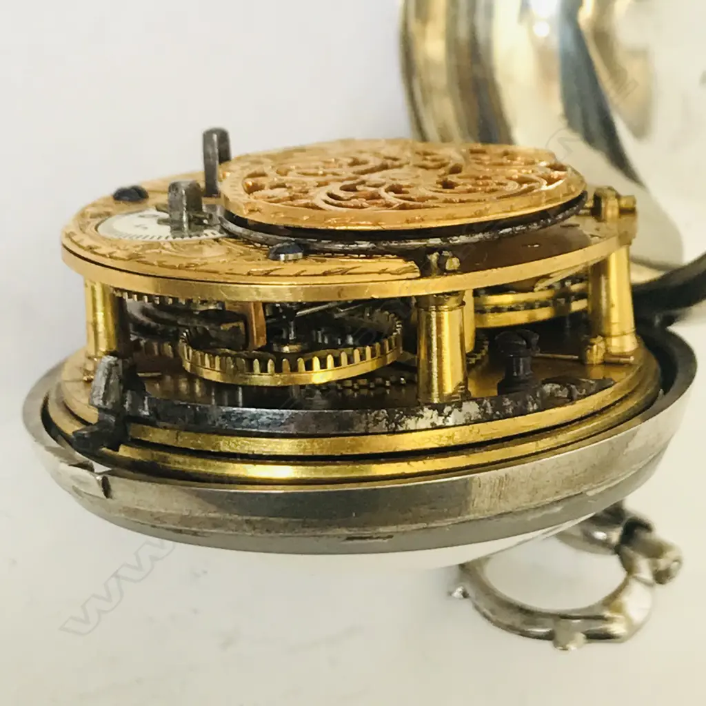 George III silver Benjamin Barber triple cased pocket watch, made for the Turkish market. Image 1++
