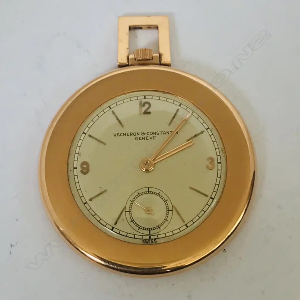 A Vacheron & Constantin, 18ct gold ultra-thin open face dress pocket watch, Image 1++