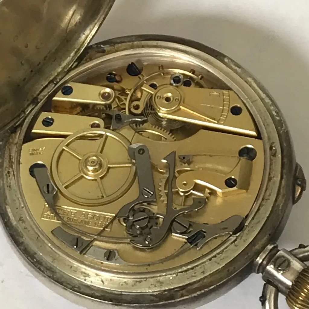 Late 19thC Swiss .935 silver open face chronometer pocket watch, Image 1++