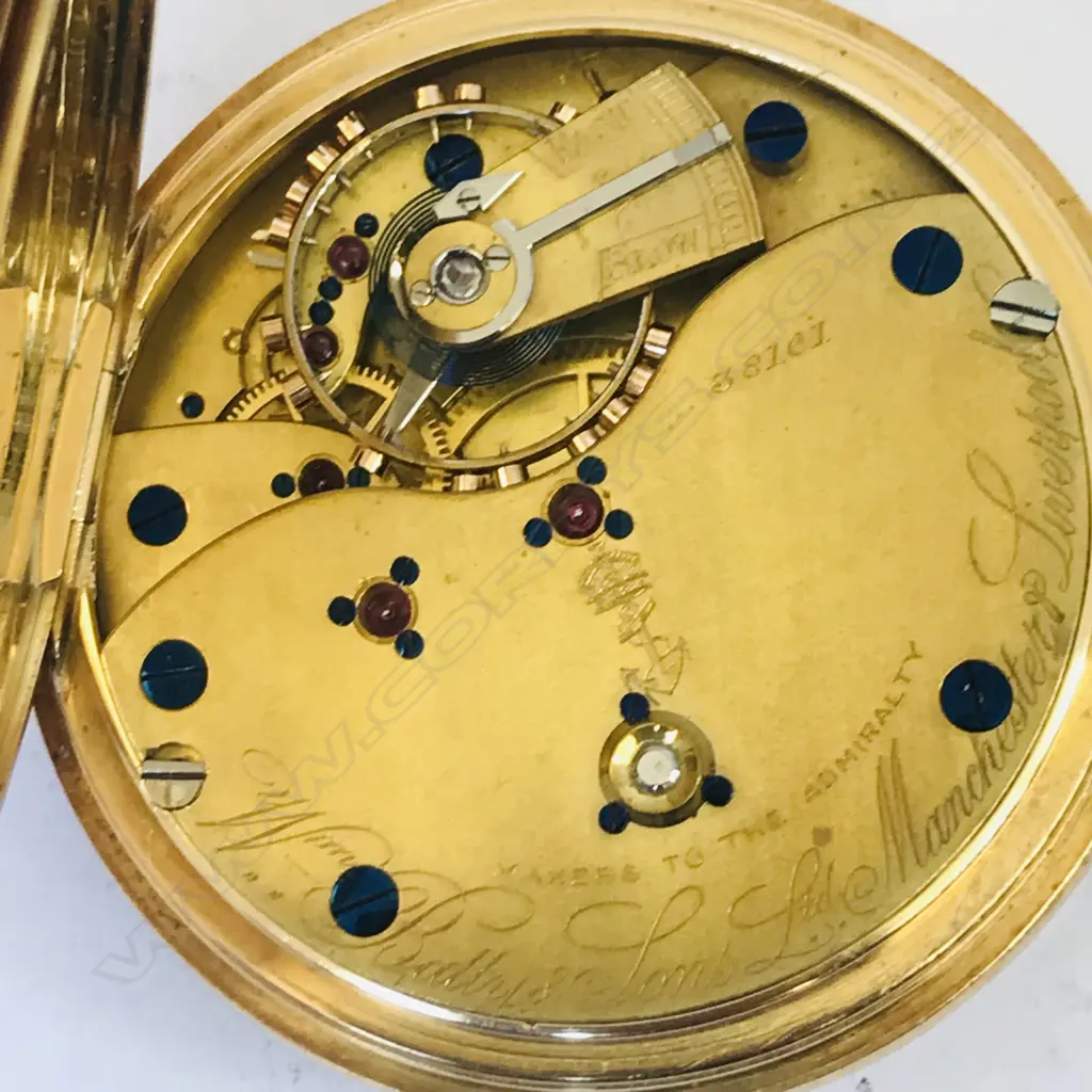 Edwardian 18ct gold open face pocket watch, by Batty & Sons, Manchester Image 1++