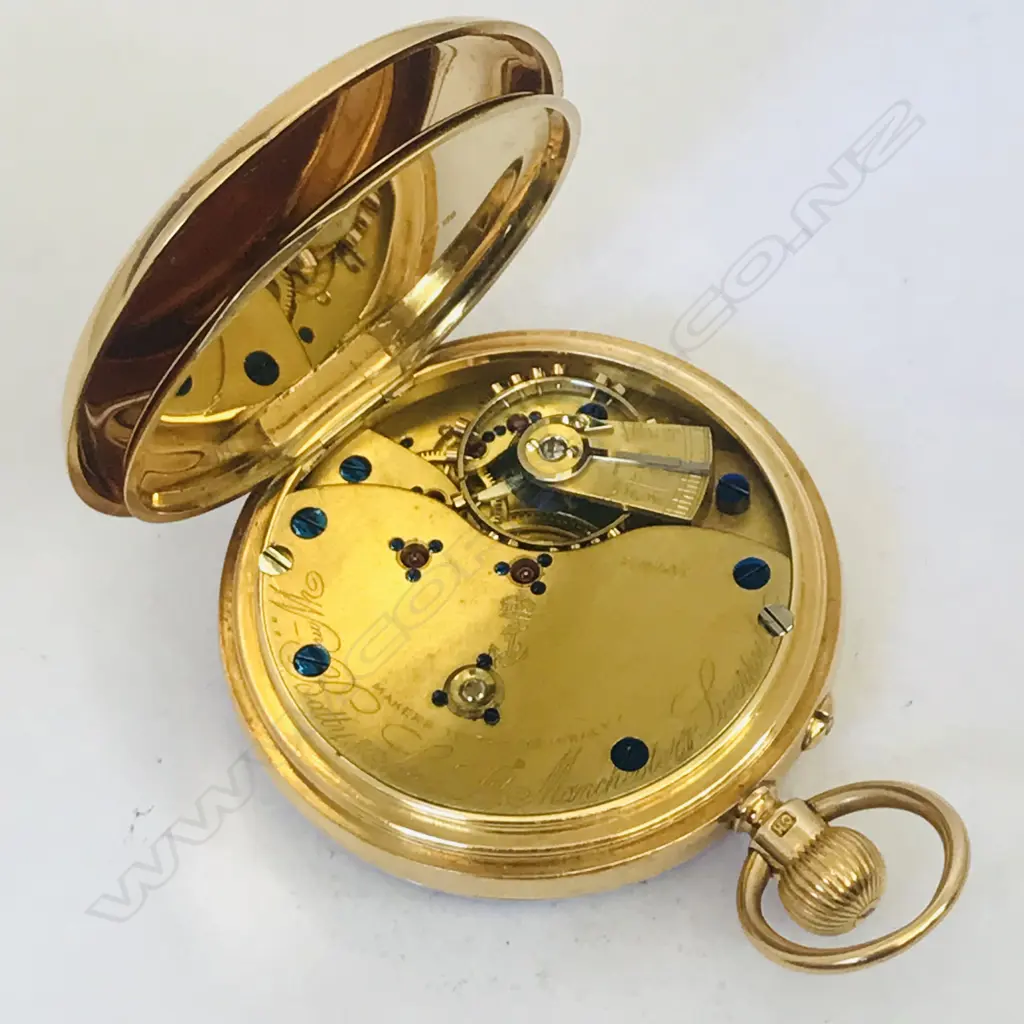 Edwardian 18ct gold open face pocket watch, by Batty & Sons, Manchester Image 1++