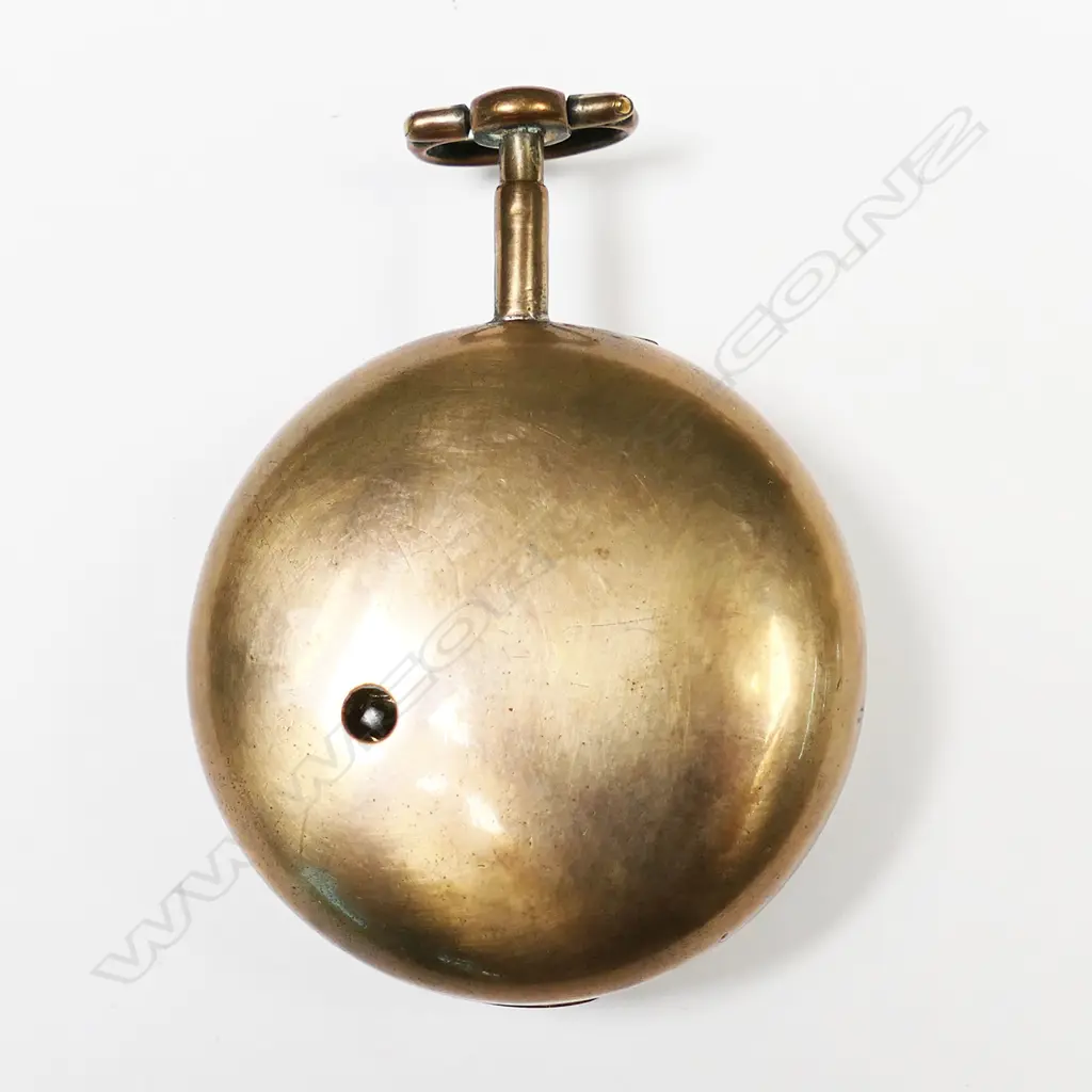 Gilt brass pair case pocket watch, by Christopher Laybourne, Driffield, number 6557, c.1800 Image 1++