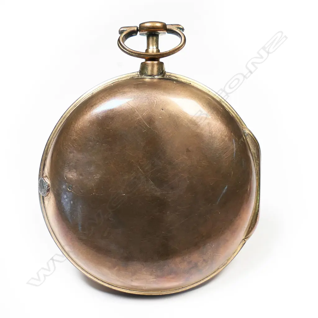 Gilt brass pair case pocket watch, by Christopher Laybourne, Driffield, number 6557, c.1800 Image 1++