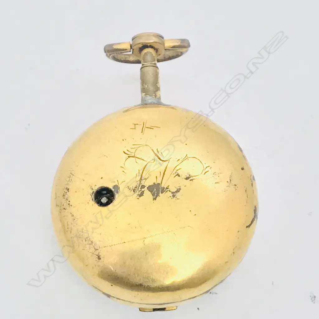 Underpainted horn pair case verge pocket watch, c.1780 Image 1++
