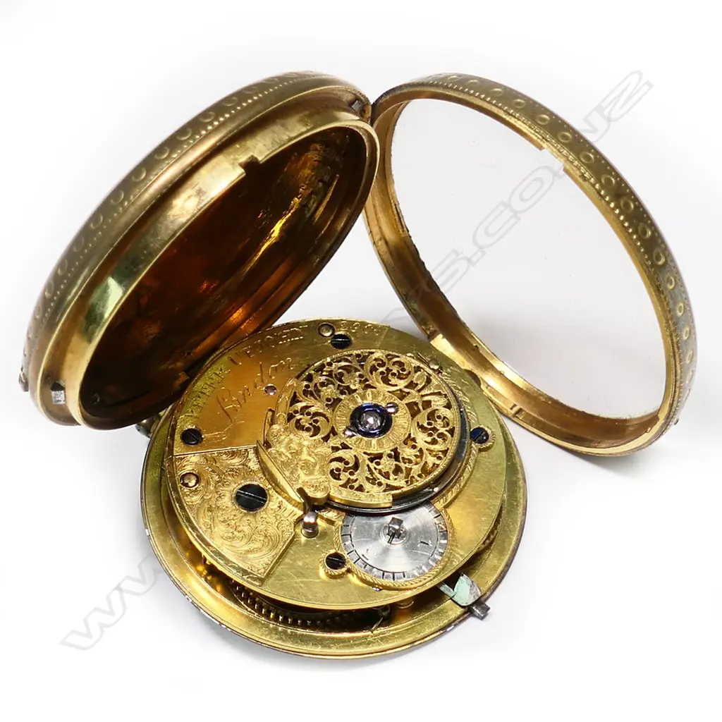 Gilded brass consular cased pocket watch by Peter Upjohn, London, c.1800, Image 1++
