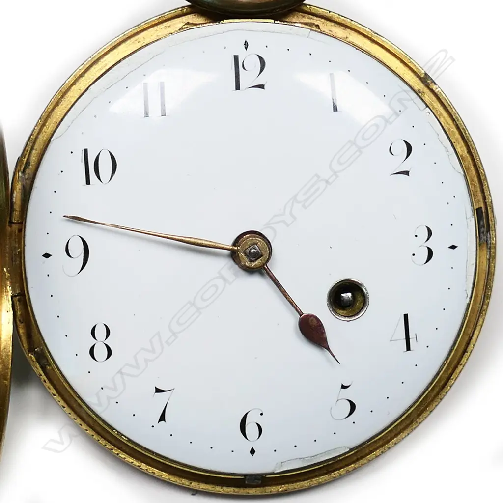 Gilded brass consular cased pocket watch by Peter Upjohn, London, c.1800, Image 1++