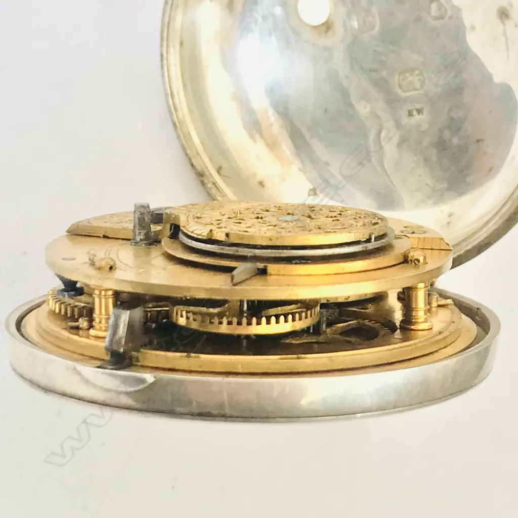 Victorian silver pair case half-hunter pocket watch, by Skarratt, Kington, numbered 26374, Image 1++