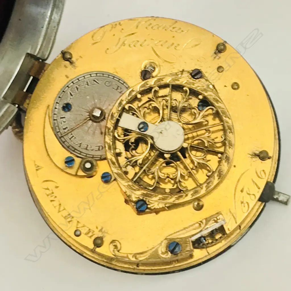 A large consular tortoiseshell cased pocket watch by Pierre-Nicolas Faizan a Geneve, (b.1768) Image 1++