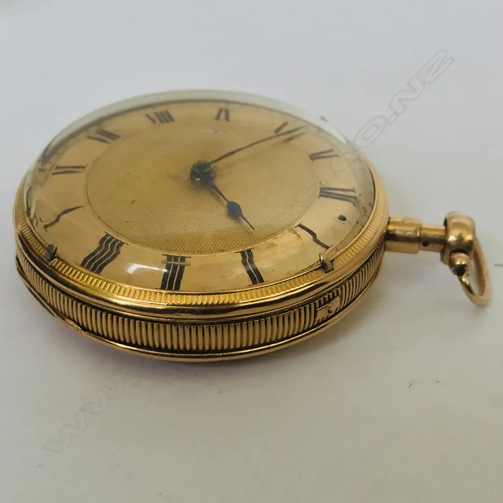 18ct gold French open face quarter repeater pocket watch, Image 1++