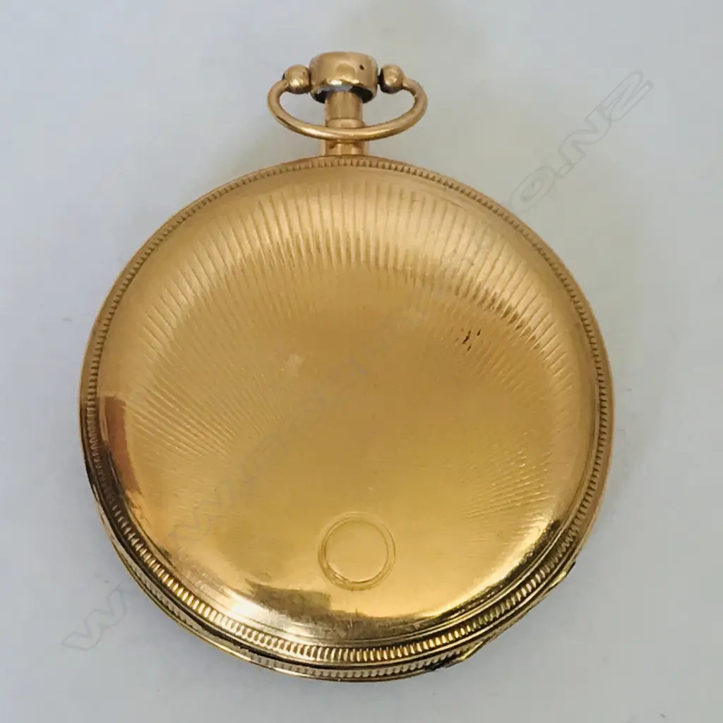 18ct gold French open face quarter repeater pocket watch, Image 1++