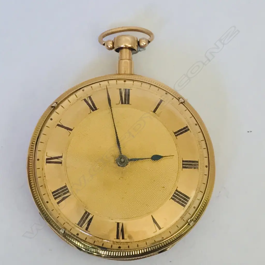 18ct gold French open face quarter repeater pocket watch, Image 1++