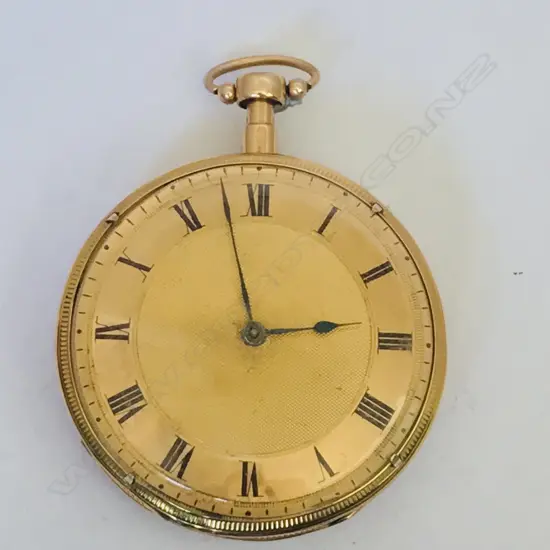 18ct gold French open face quarter repeater pocket watch,