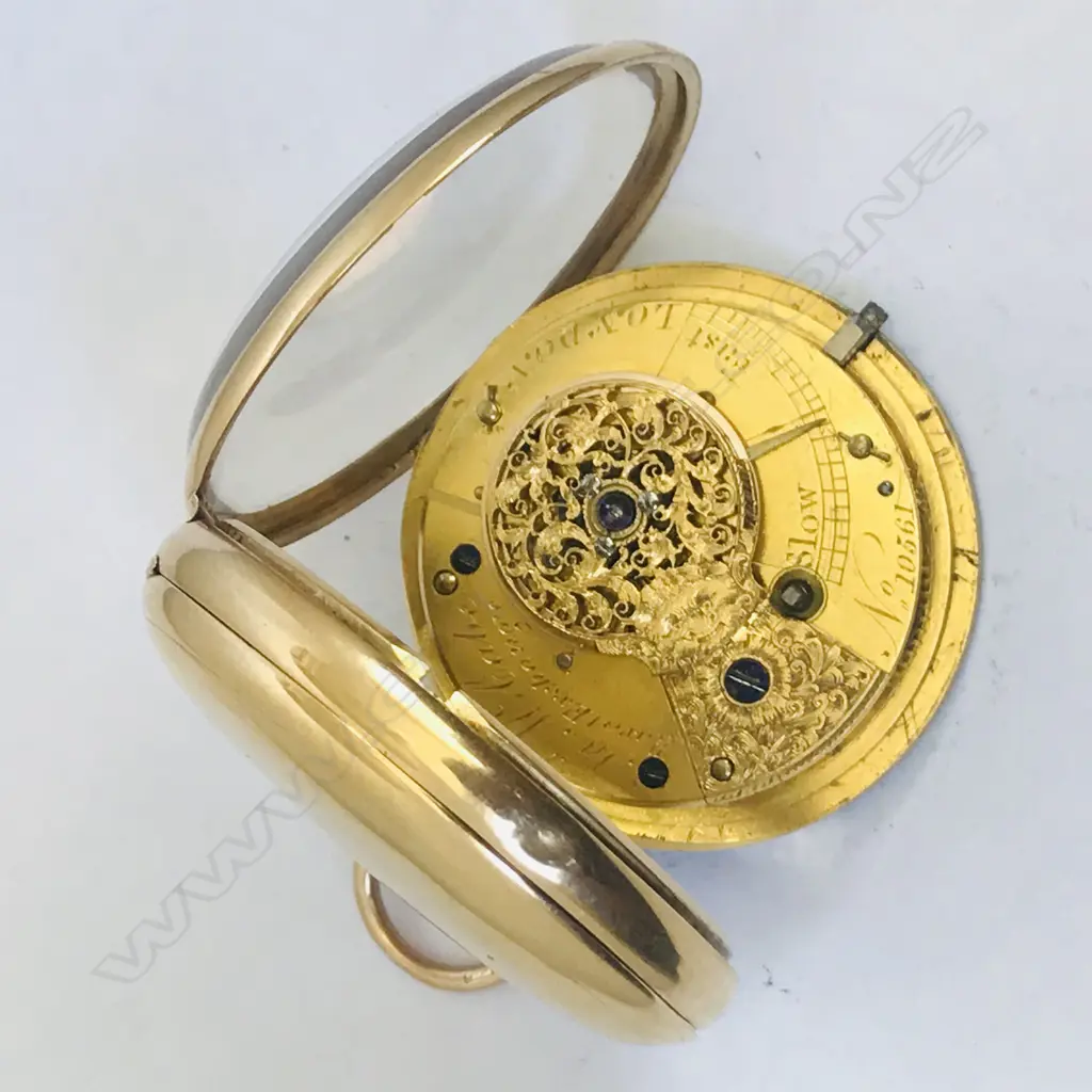 18ct gold open face pocket watch, by James McCabe, London Image 1++