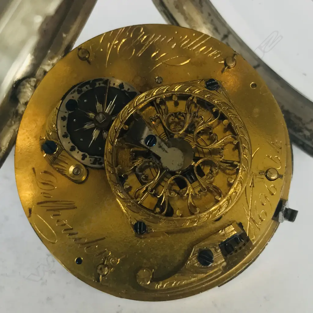 Early 19thC French silver consular cased verge pocket watch by Les Frères Esquivillon & De Choudens Image 1++