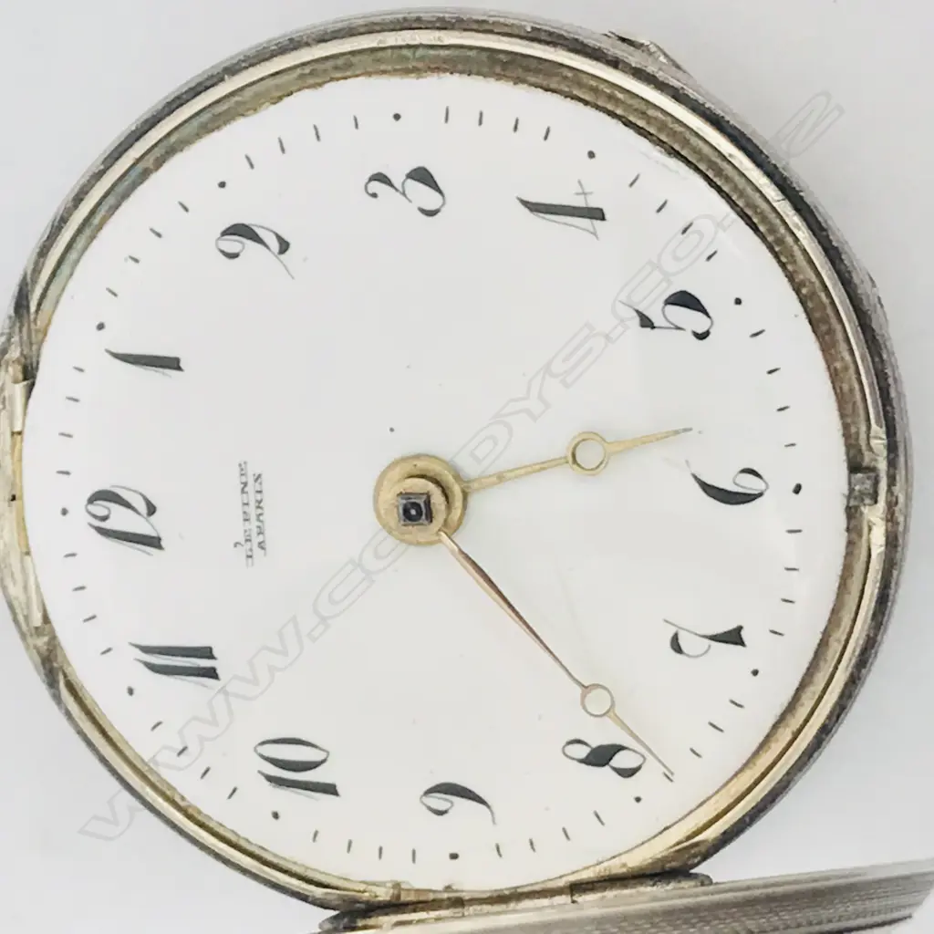 Early 19thC French silver open face pocket watch, by Lépine à Paris Image 1++