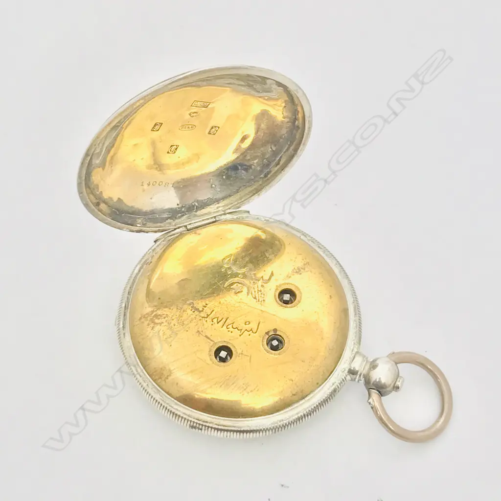 A Swiss .800 silver cased dual time zone pocket watch, for the Turkish market Image 1++