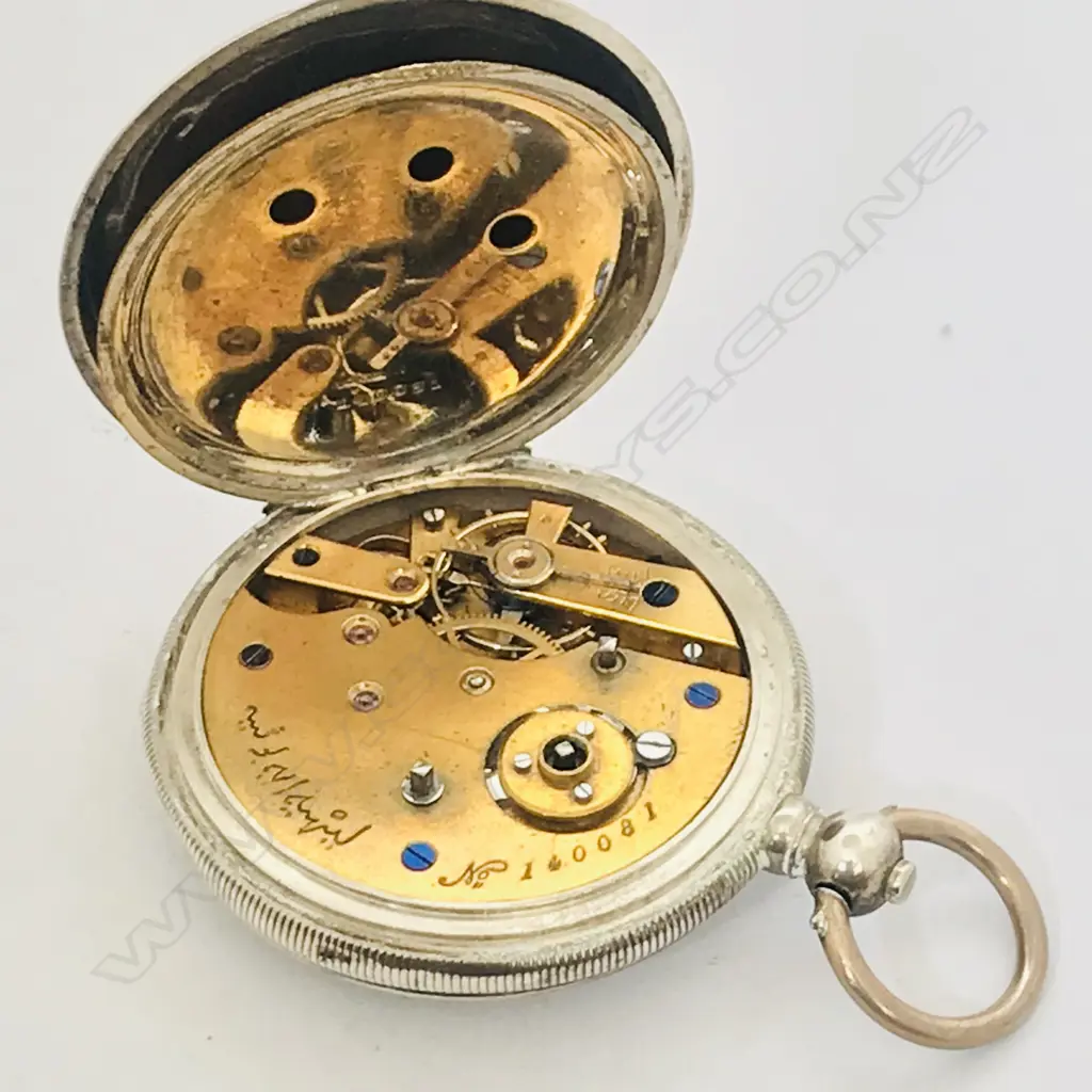 A Swiss .800 silver cased dual time zone pocket watch, for the Turkish market Image 1++