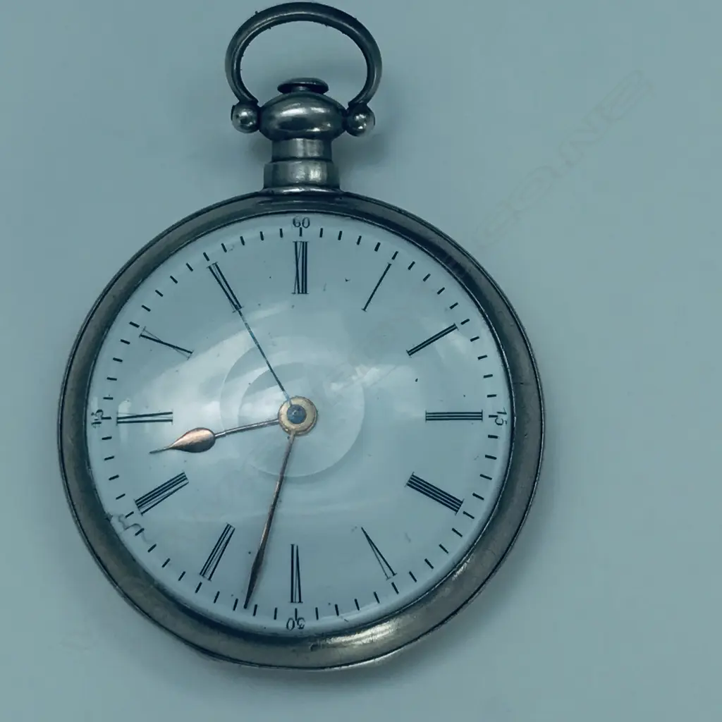 19thC Continental silver consular cased pocket watch with exhibition back, for the Chinese market. Image 1++
