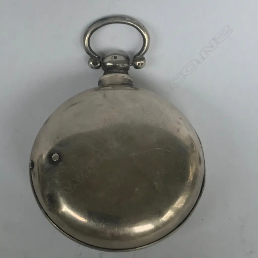 19thC silver pair case pocket watch by John Wightwick, London, converted from verge with centre seconds added, Image 1++