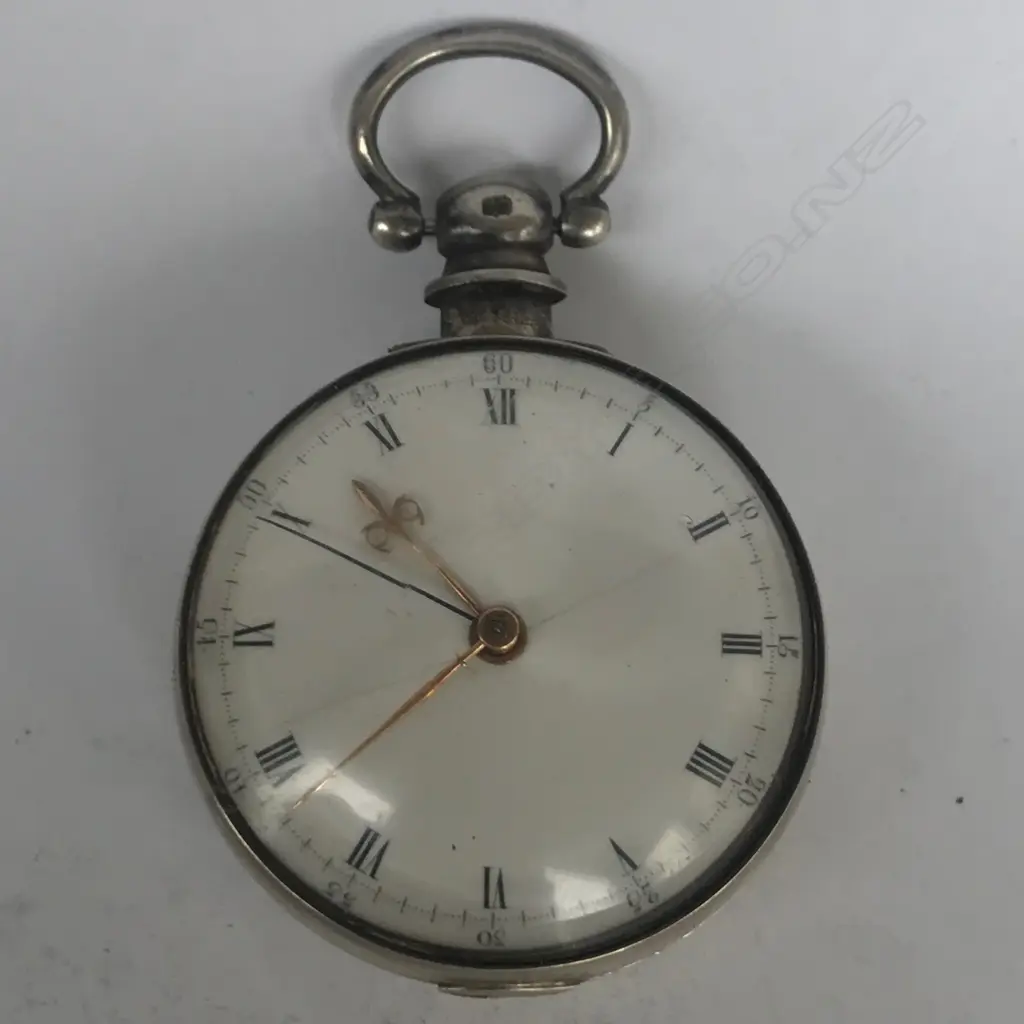 19thC silver pair case pocket watch by John Wightwick, London, converted from verge with centre seconds added, Image 1++