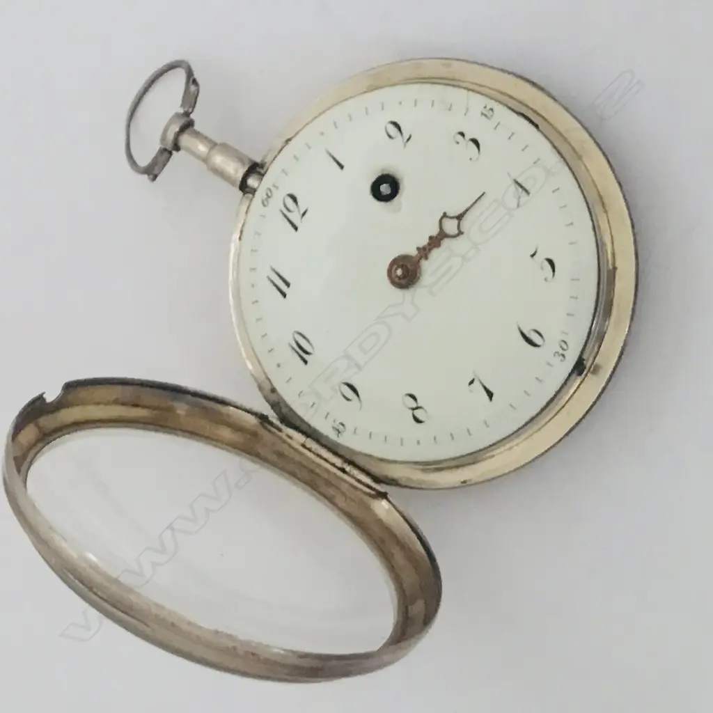 Continental silver consular cased open face pocket watch, c.1820, Image 1++