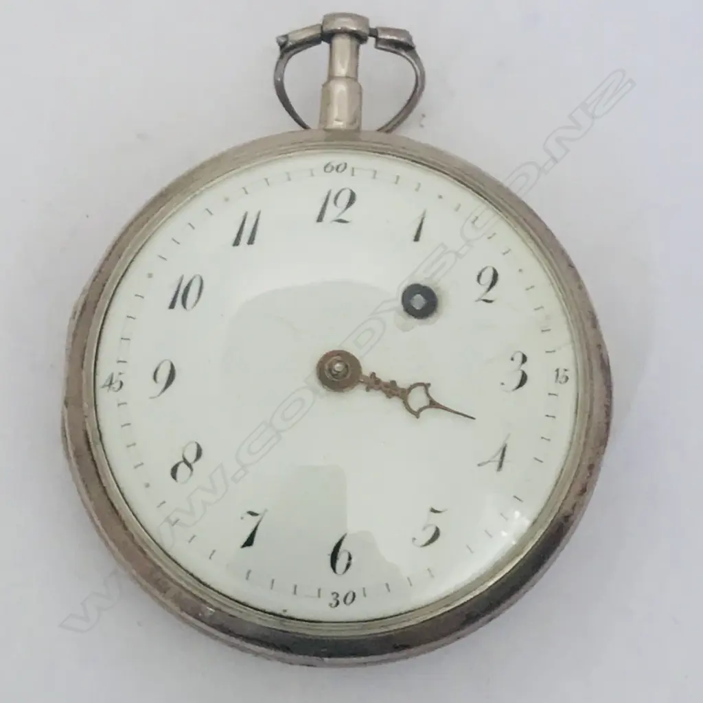 Continental silver consular cased open face pocket watch, c.1820, Image 1++
