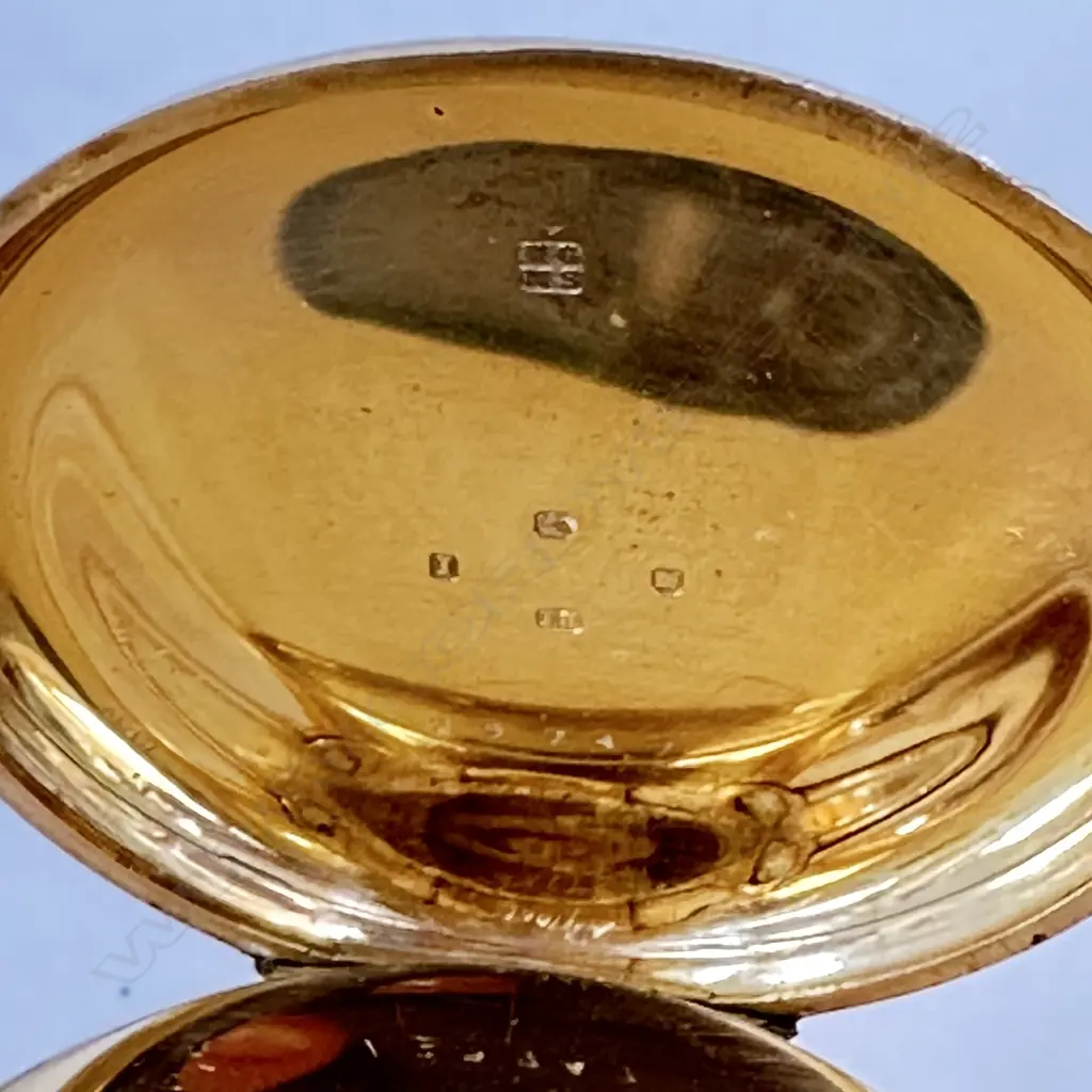 Heavy 18ct gold half hunter pocket watch by Joseph White, Coventry, number 29747 Image 1++